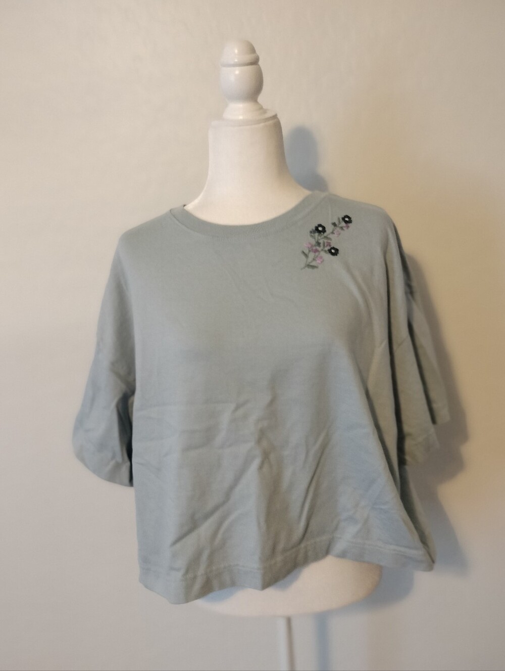 XL Baby Blue Crop Top